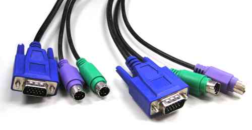 KVM-MM-3M 6C/3C+4/6C KVM + 2xPS/2 M to M Cable 3m